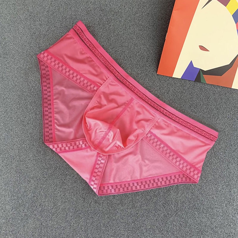 男士三角内裤性感时尚超薄花边