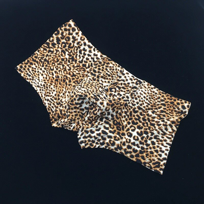 男士平角内裤豹纹性感诱惑潮男欧美风个性裤头低腰修身弹力四角裤,女士内衣/男士内衣/家居服,男平角内裤,淘宝优惠券,粉丝福利购,淘宝优惠卷