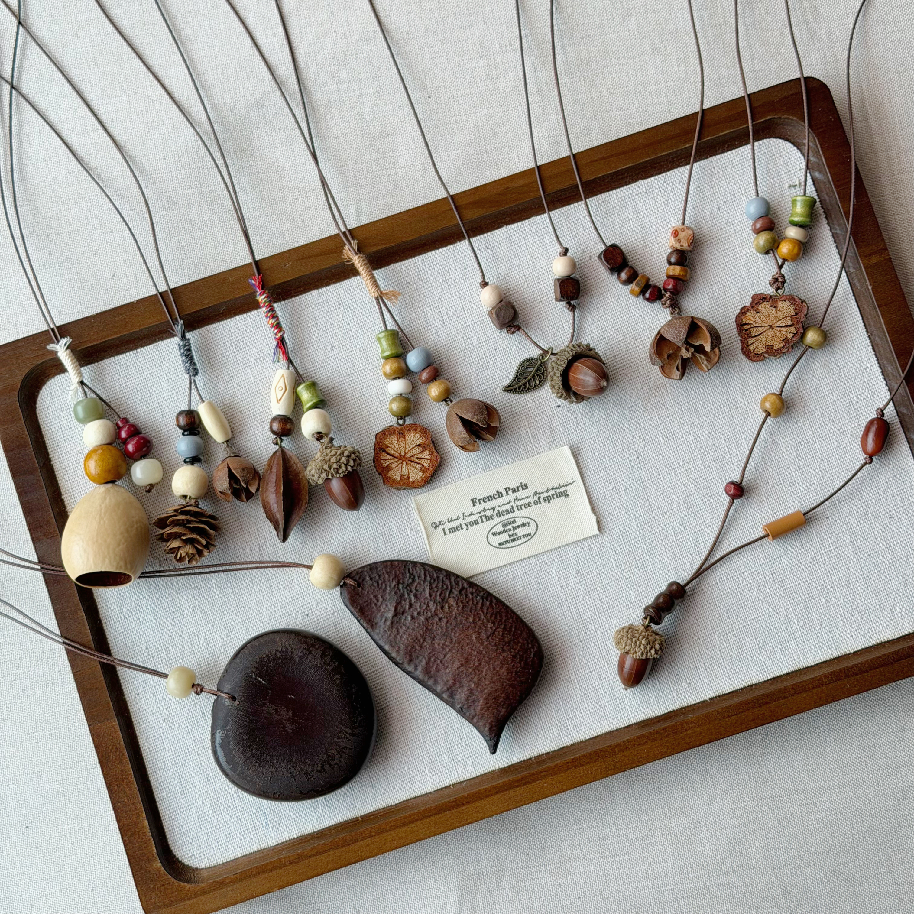 云南大理手工原创天然植物果实项链中药毛衣项链小众创意伴手礼