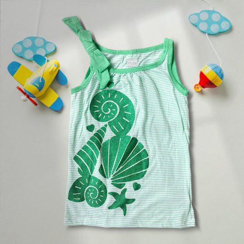 女童吊带背心儿童夏季纯棉正品OldNavy海滩贝壳