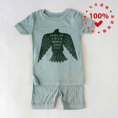 美国老海军纯棉短袖居家服