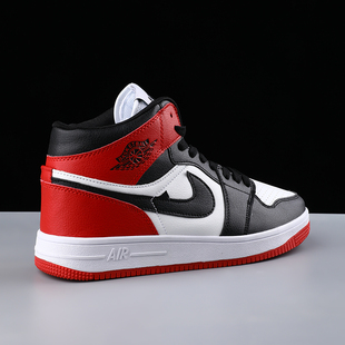 莆田AJ男鞋高帮鞋黑红脚趾aj1运动鞋男黑白空军一号板鞋女篮球鞋