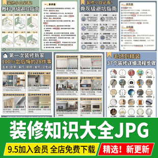 装 修知识图集流程攻略指南大全新房施工半包全包材料知识图片资料
