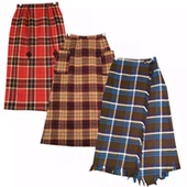 古着Vintage孤品复古高腰羊毛毛呢格子半身裙长裙步一片式 裙秋冬2