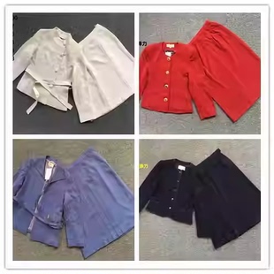 古着vintage秋冬日本复古小香风气质文艺西装外套半身裙套装秋冬3