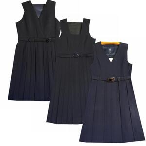 古着复古中古日本制连衣裙学生文艺森系jk制服无袖背心裙     3