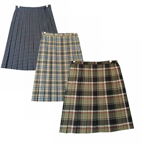 JK制服学院风学生百褶箱褶格子裙