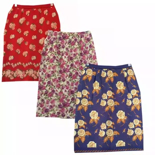 古着vintage孤品复古文艺日制格子包臀裙直筒裙高腰羊毛呢半身裙2