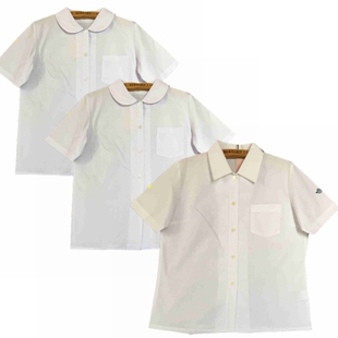 中古JK制服衬衫短袖日制萌妹白色衬衫水手服中间服夏服