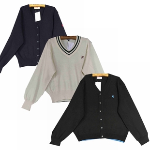 古着中古学生日本学院JK织套头毛衣针织衣JK制服开衫 女生背心1