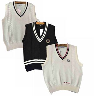 古着中古学生日本学院JK织套头毛衣针织衣JK制服开衫女生背心1