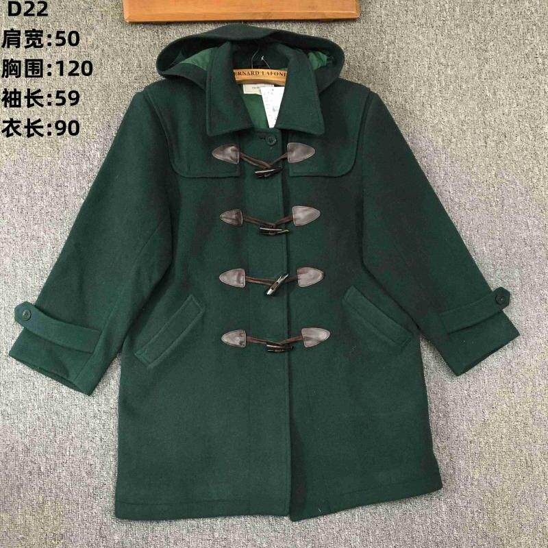 古着中古外套日本学生校服装班服毛呢牛角扣大衣外套冬
