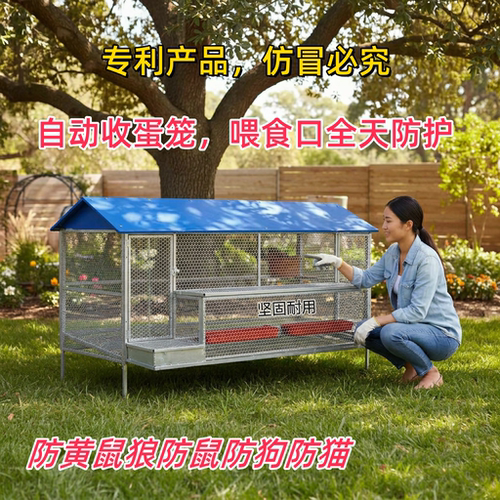 鸡笼家用室外新型防雨防黄鼠狼防鼠养殖鸡笼防啄鸡全防护下蛋鸡笼