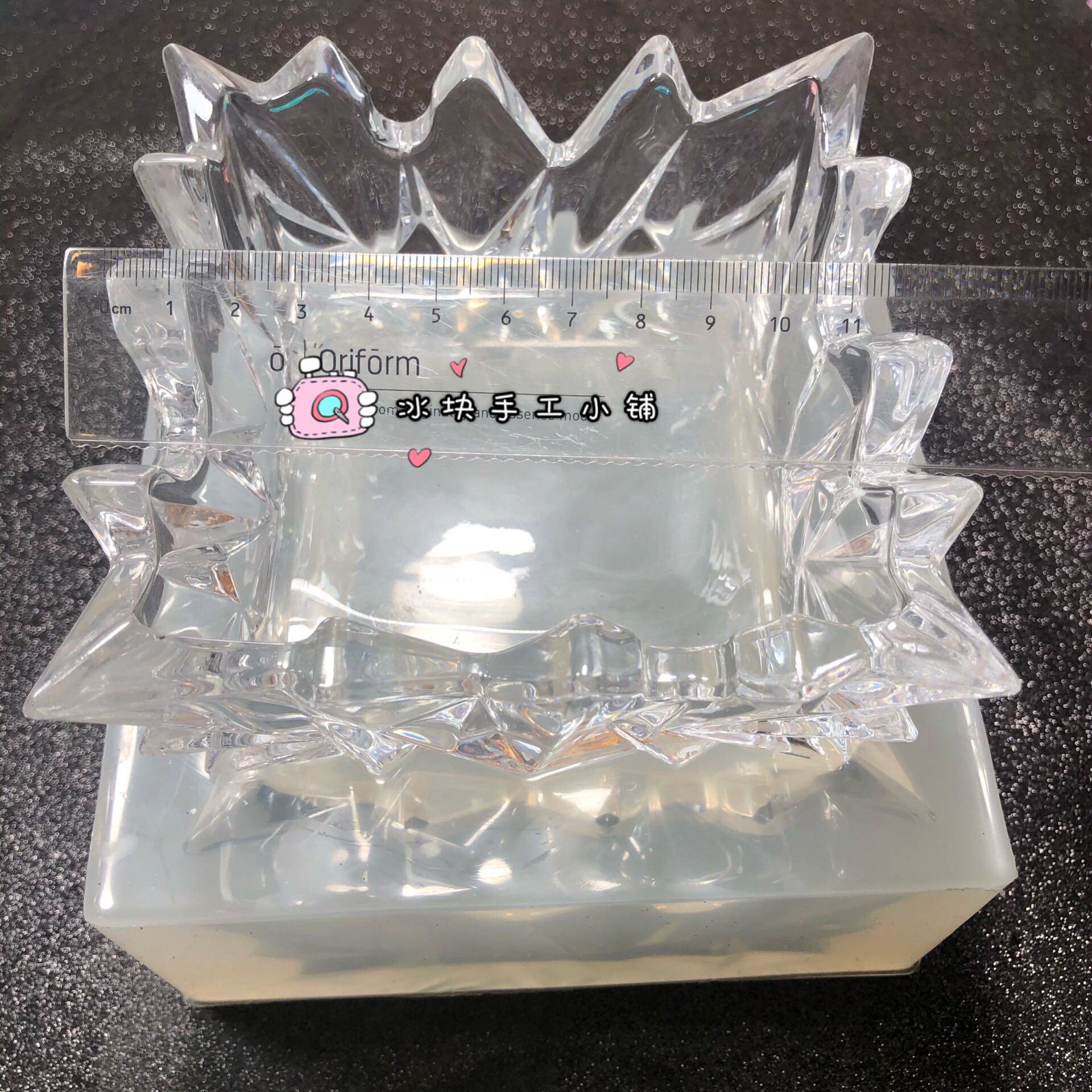 冰山烟灰缸模具水晶滴胶diy冰河烟灰缸模具翻模ins风冰格烟灰缸模
