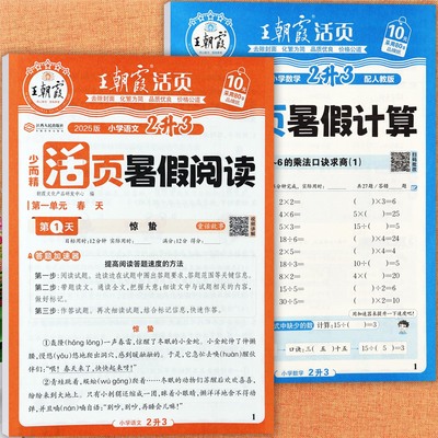 王朝霞暑假衔接预备二升三