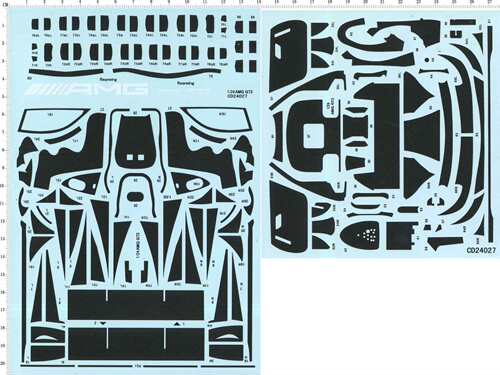 模型水贴纸1/24奔驰AMGGT3