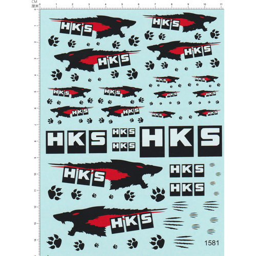 车模DIYHKS狼头水贴纸多比例