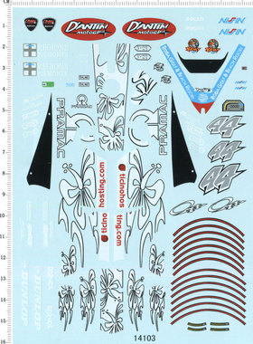 1/12 杜卡迪 GP4 摩托模型涂装水贴纸 配田 14101 14103