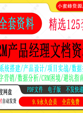 CRM产品经理文档客户管理系统SCRM系统Axure原型设计需求分析资料