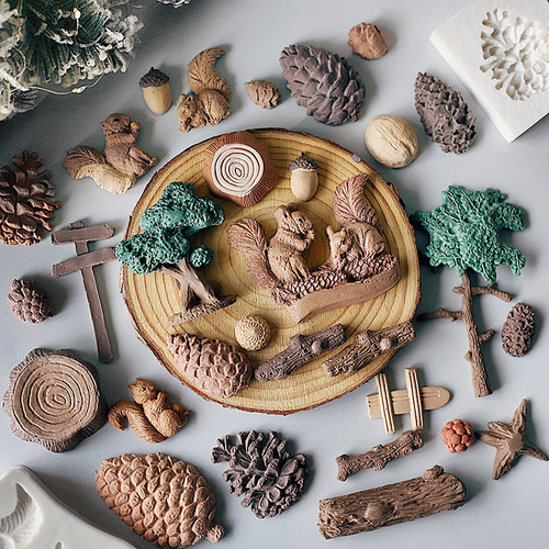 烘焙蛋糕硅胶翻糖干佩斯巧克力模