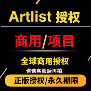 artlist音乐商用授权书项目授权营业执照artlistbusiness版权证书