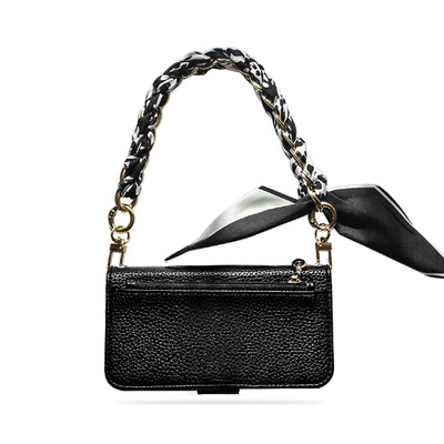 苹果16promax丝巾翻盖皮套手机壳