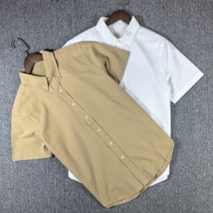 CLASSIC FIT经典版型牛津纺商务休闲短袖衬衫