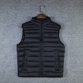 羽绒经典 老板家 绗缝马甲 型男士 徽标立领无袖 修身 版