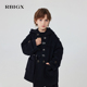 学院风牛角扣男童连帽毛呢大衣外套 新款 RBIGX瑞比克童装 2025冬季