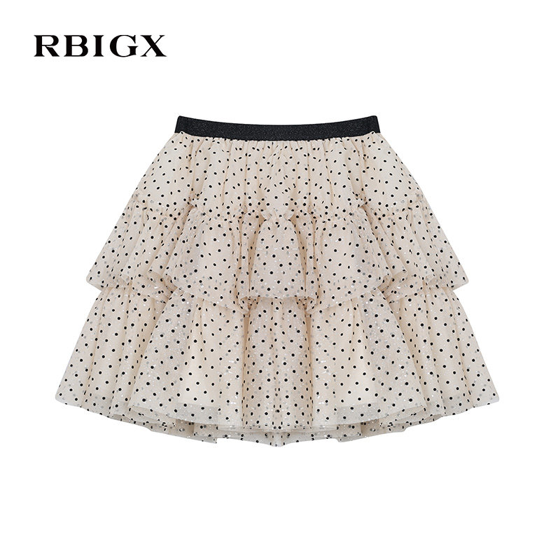 【清仓】RBIGX瑞比克童装秋季百搭潮流女童波点网纱蓬蓬裙短裙子,童装/婴儿装/亲子装,半身裙,淘宝优惠券,粉丝福利购,淘宝优惠卷