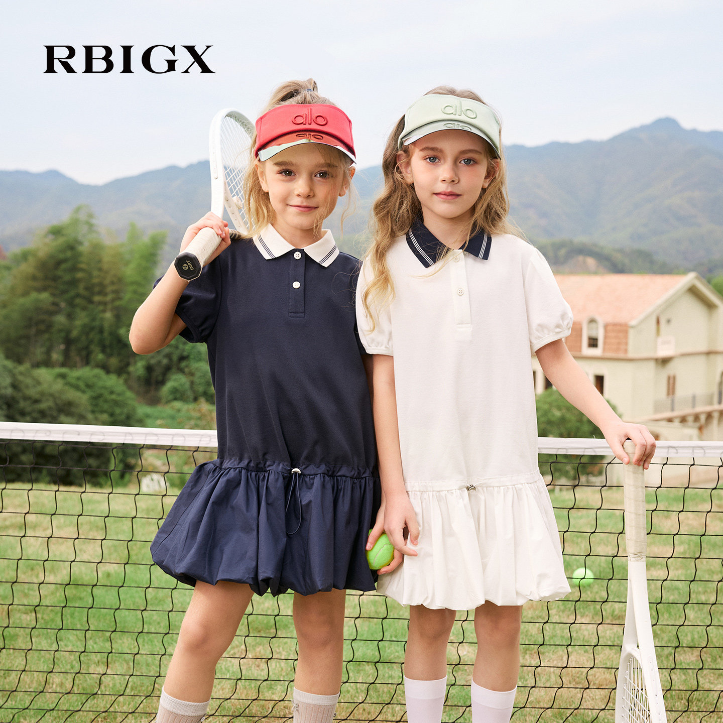 【凉感抑菌】RBIGX瑞比克童装POLO领女童连衣裙夏季运动风花苞裙