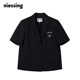 女童潮流设计感字母刺绣休闲半袖 新款 西服 春季 NIESSING尼辛童装