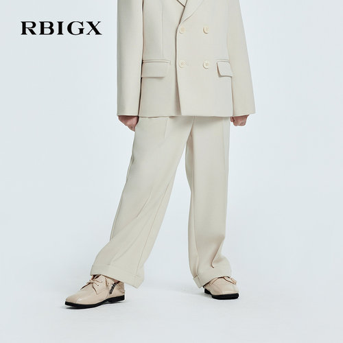 RBIGX瑞比克童装春季男童绅士垂感阔腿裤西装裤宽松直筒长裤