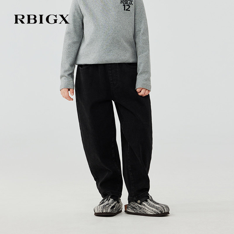 RBIGX瑞比克童装冬季新款潮流休闲百搭宽松加绒加厚男童牛仔裤,童装/婴儿装/亲子装,儿童牛仔裤,淘宝优惠券,粉丝福利购,淘宝优惠卷