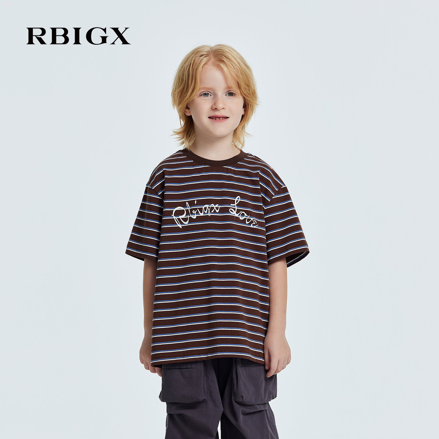 RBIGX瑞比克童装春季新款学院风复古休闲男童宽松条纹短袖T恤,童装/婴儿装/亲子装,T恤,淘宝优惠券,粉丝福利购,淘宝优惠卷