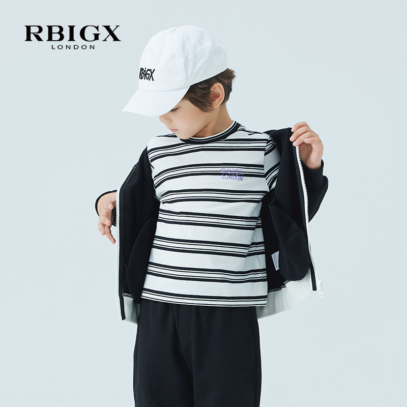 RBIGX/瑞比克条纹撞色长袖T恤