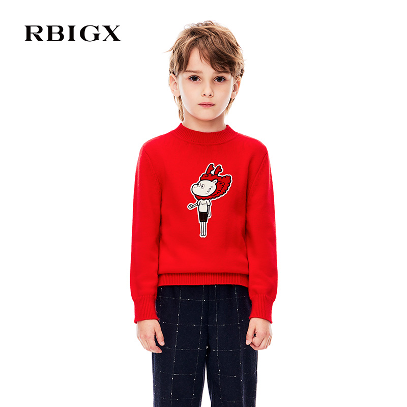 RBIGX/瑞比克小龙人图案针织衫