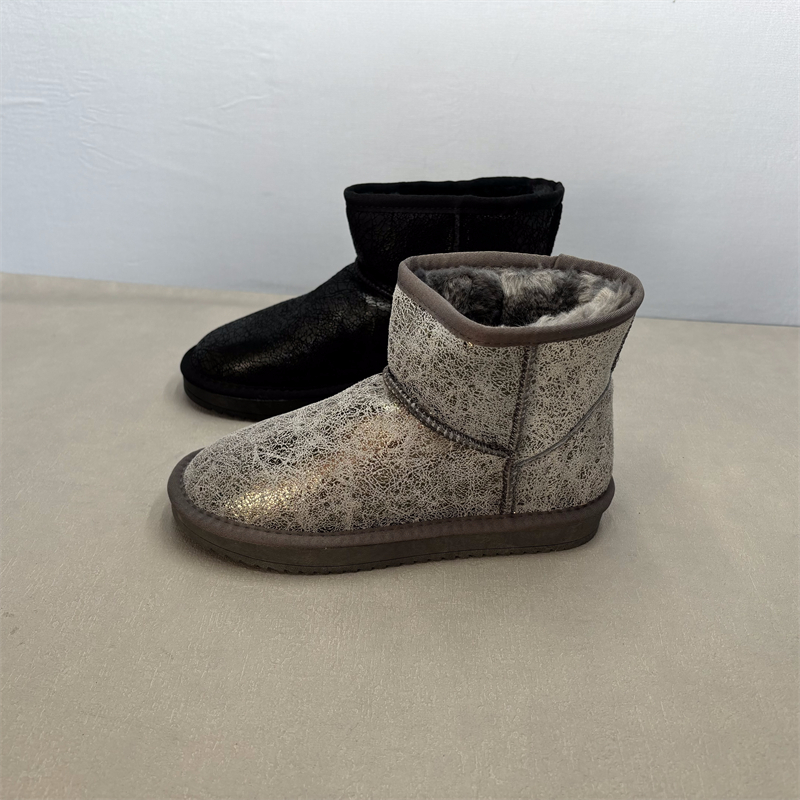 真皮雪地靴女冬季加绒保暖棉鞋