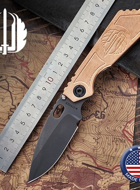 美国STRIDER挺进者限定SNG高硬度20CV粉末钢铜柄户外战术高端折叠