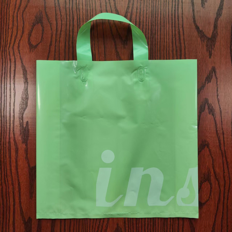 新款手提胶袋男女服装购物袋装鞋盒绿色袋子手拎礼品袋服饰包装袋