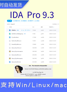 IDA Pro 9.3 交互式反汇编工具 代码分析研究软件开发 Win+Mac