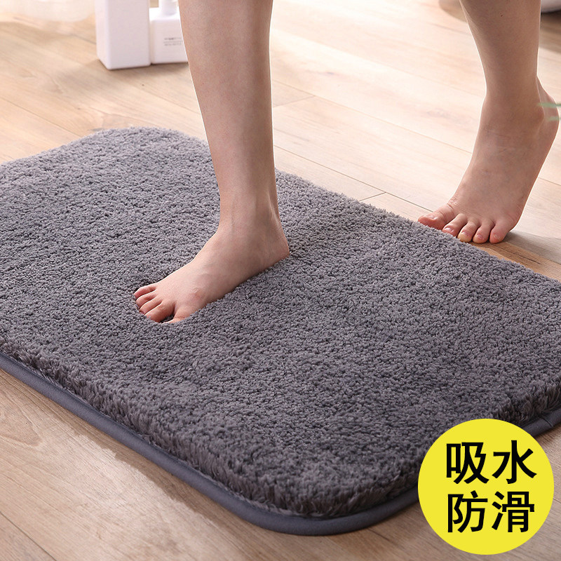 卫生间地垫浴室吸水门垫门口进门速干脚垫厕所防滑地毯洗手间垫子