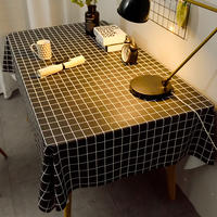 2026 new style tablecloth with a light luxury and high-end feel, waterproof, oil-resistant, no-wash tablecloth, dining table, coffee table, pvc student desk pad thumbnail 3
