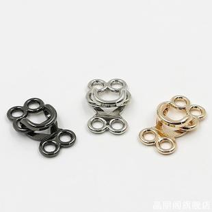 金属免钉风纪扣塑身腰带可调节钩扣内衣旗袍金属对勾服装辅料配件