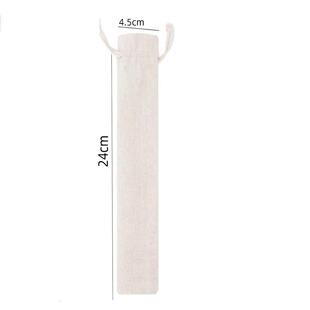 长条黑小布袋diy文玩盘珠袋绒布礼品袋餐具收纳束口袋吸管绒布袋