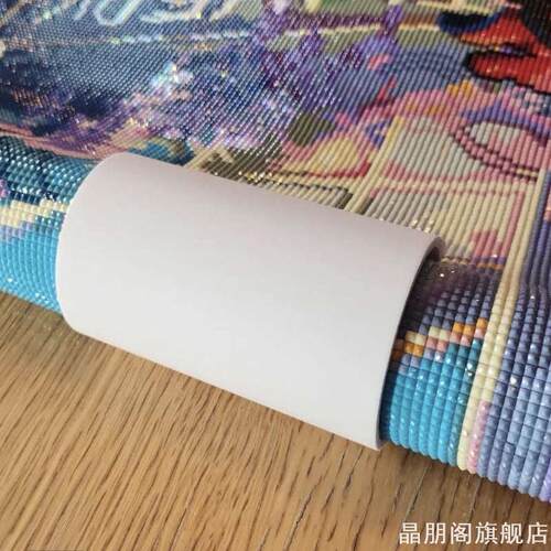 炫彩流光硅胶卷画布筒钻石贴画