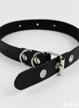 y2k朋克皮带项圈甜酷辣妹风绑带项链女暗黑系choker颈带颈链配饰