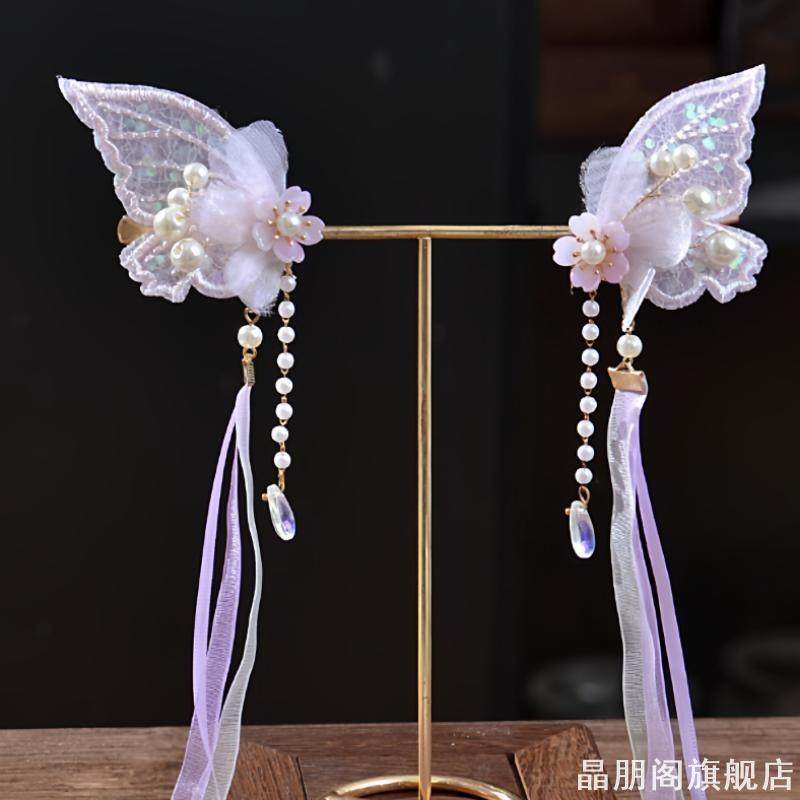 汉服绢花儿童头饰古风发饰宝宝头发卡国风绿色飘带发夹女童配饰品,饰品/流行首饰/时尚饰品新,发饰,淘宝优惠券,粉丝福利购,淘宝优惠卷