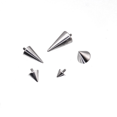 魔鬼钉唇钉眉钉替换饰品头外牙丝尖锥眉钉虎牙钉外螺纹合金
