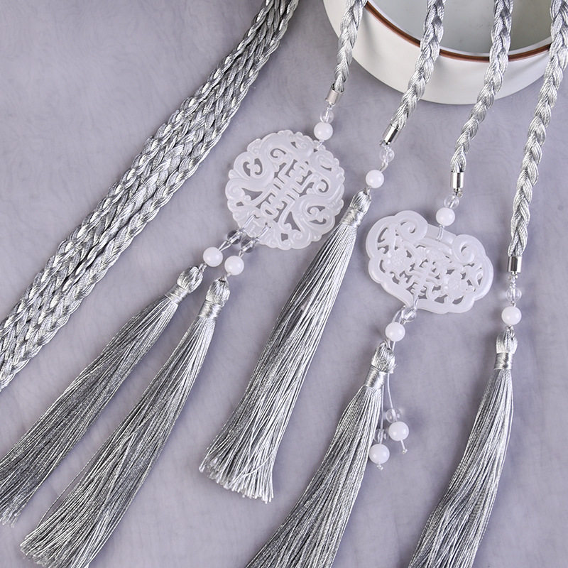 手工编织宫绦带流苏丝绦腰带腰绳链搭配圆领道袍男女汉服襟步配饰